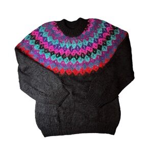 Sweater Womens Medium 90s‎ Vintage Mohair Style Crewneck